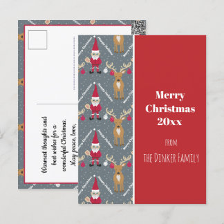 Carte Postale Pickleball Père Noël 🎅 Joyeux Noël 🎁