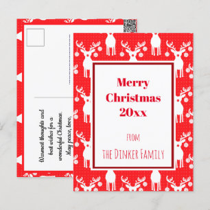 Carte Postale Pickleball Reindees Joyeux Noël 🎁