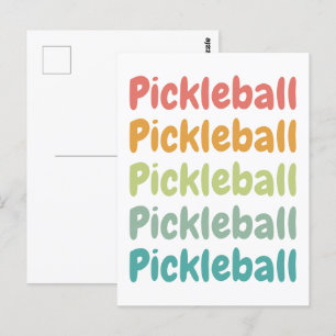 Carte Postale Pickleball Retro Pickleball Player 