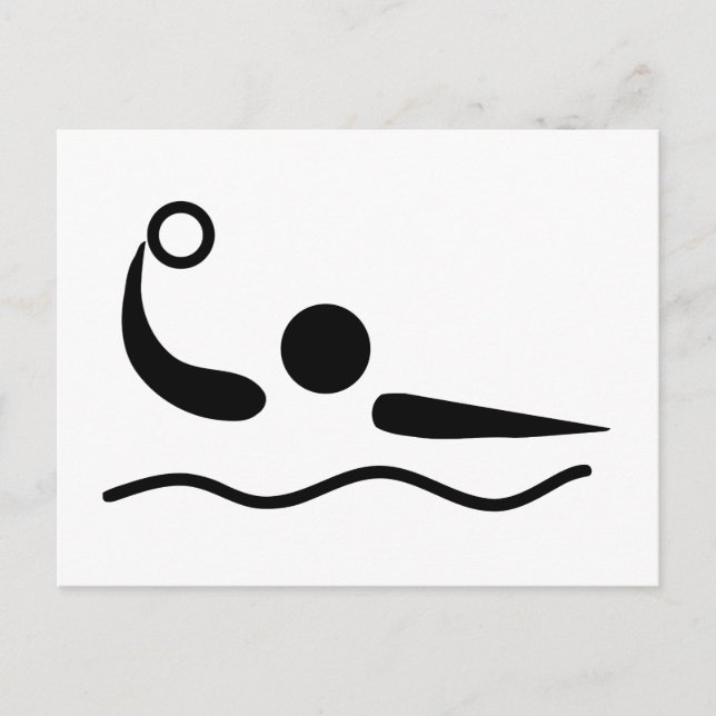 Carte Postale Pictogramme de polo aquatique (Devant)