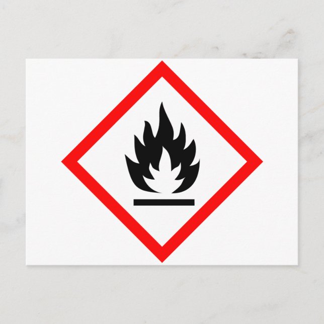 Carte Postale Pictogramme [inflammable] (Devant)