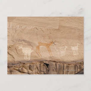 Carte Postale Pictogrammes d'antilope, de moutons et de chèvres 