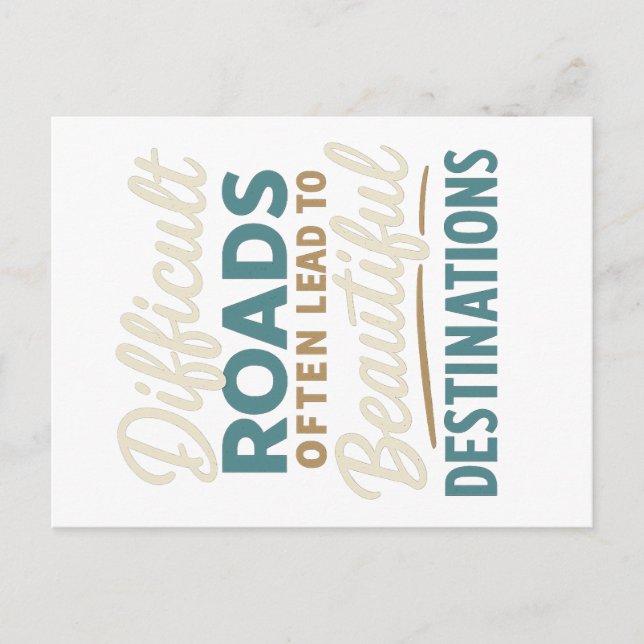 Carte Postale Pièce maîtresse en cours - Citation de motivation (Devant)