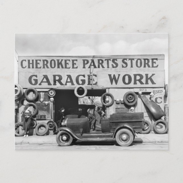 Carte Postale Pièces d'auto Cherokee : 1936 (Devant)