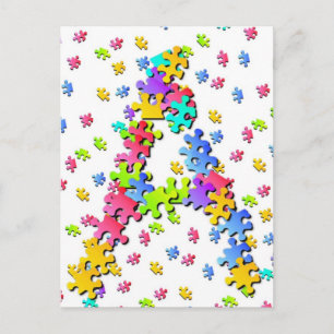 Carte Postale Pièces de puzzle - A