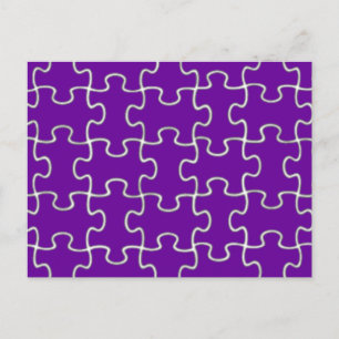 Carte Postale pièces de puzzle couleur