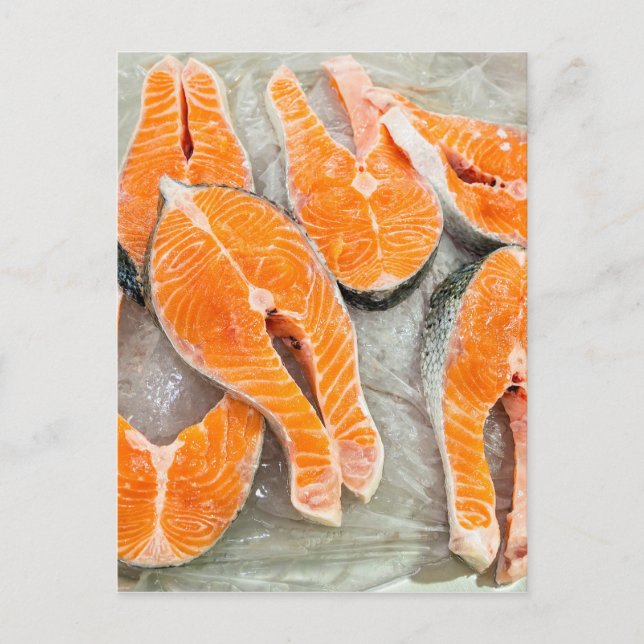 Carte Postale Pièces saumons à vendre sur le marché.JPG (Devant)