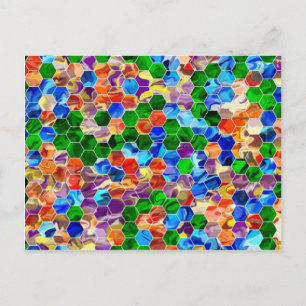 Carte postale PiecMême Hexagons Swirl