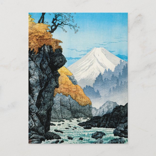 Carte Postale Pied du mont Ashitaka (1932) par Hiroaki Takahashi (Devant)