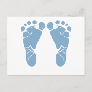 Carte Postale Pieds bébé bleus