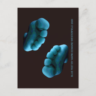 CARTE POSTALE PIEDS BLEUS PAR MARK EDWARD WESTERFIELD 2020 POSTC