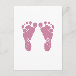 Carte Postale Pieds de bébé roses