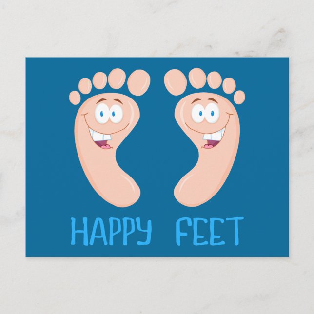 Carte Postale pieds heureux (Devant)