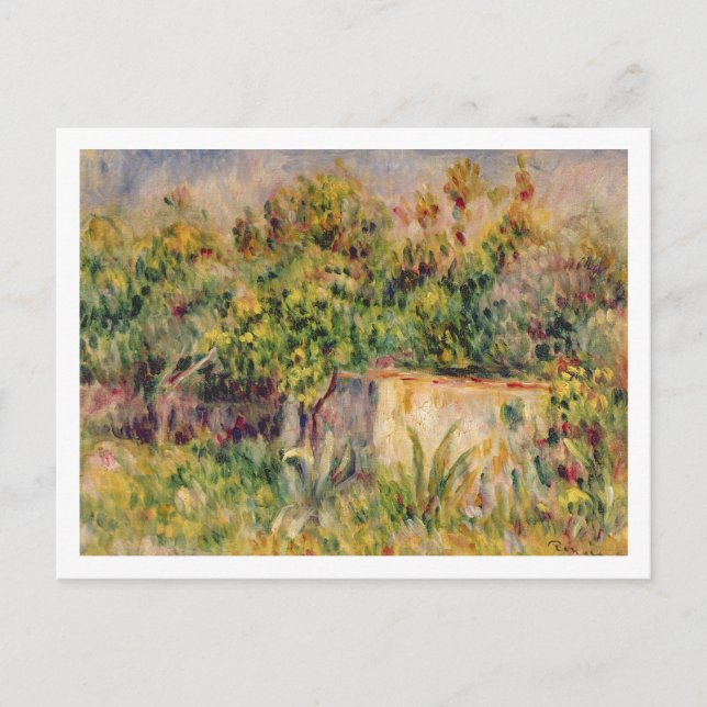 Carte Postale Pierre A Renoir | Cabine dans un défrichement dans (Devant)