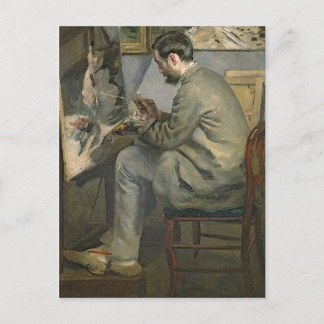Carte Postale Pierre A Renoir | Frédéric Bazille à son Easel (Devant)