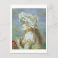 Pierre A Renoir | Jeune femme dans un casquette de