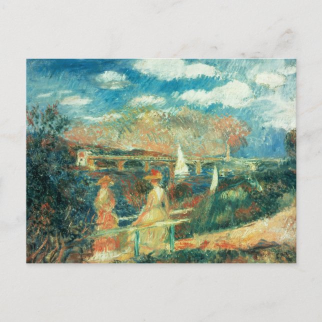 Carte Postale Pierre A Renoir | Les bords de Seine à Argenteuil (Devant)