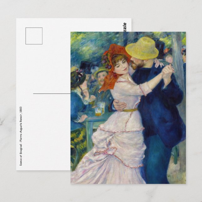 Carte Postale Pierre-Auguste Renoir - Danse à Bougival (Devant / Derrière)