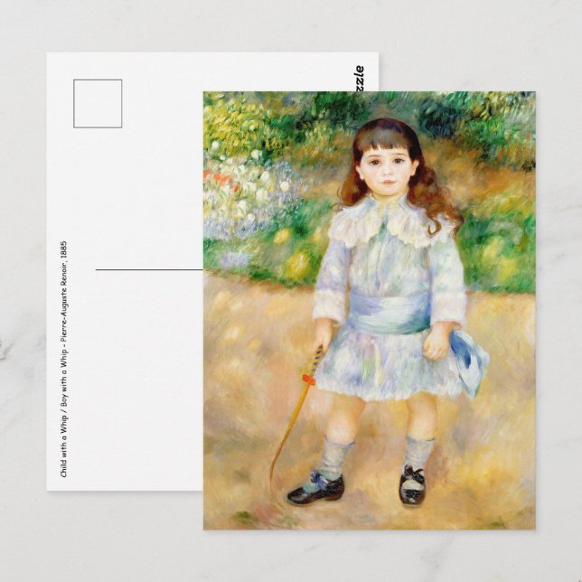 Carte Postale Pierre-Auguste Renoir - Enfant avec un fouet (Devant / Derrière)