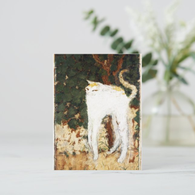 Carte Postale Pierre Bonnard, The White Cat, 1894 (Debout devant)