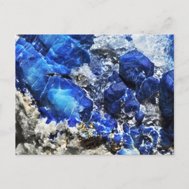 Carte Postale Pierre de marbre bleu élégant (Devant)