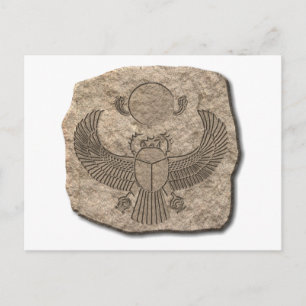 Carte Postale Pierre de scarab antique égyptienne sacrée