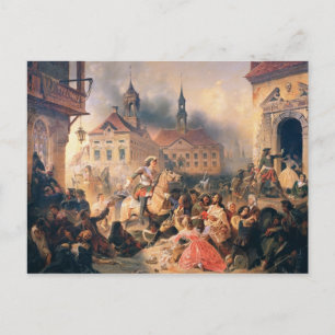 Carte Postale Pierre le Grand conquiert Narva en 1704, 1859
