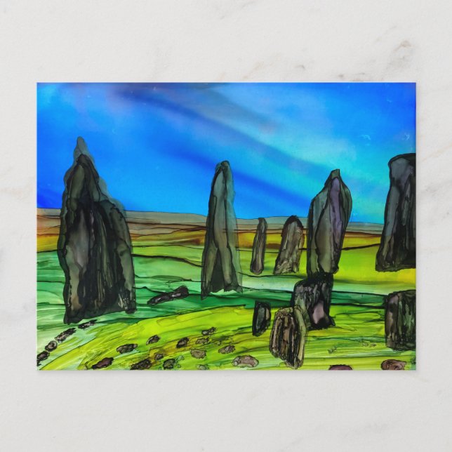 Carte Postale Pierres fixes de Callanish (Devant)