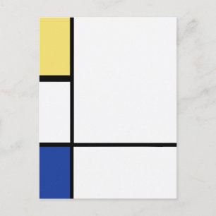 Carte Postale Piet Mondrian - Composition Abstrait géométrique