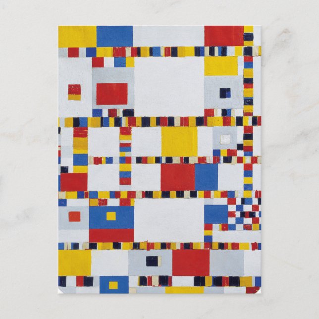 Carte Postale piet mondrian, victoire.boogie-woogie (Devant)