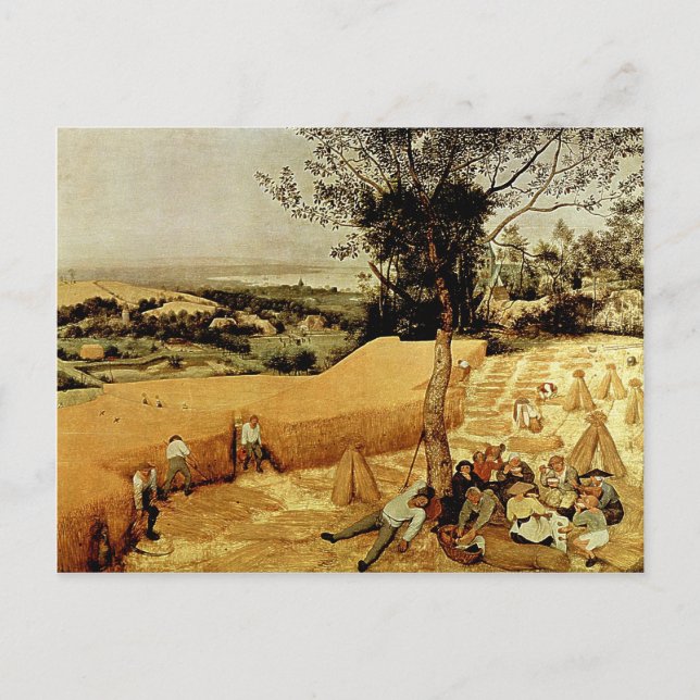 Carte Postale Pieter Bruegel's The Harvesters (1565) (Devant)