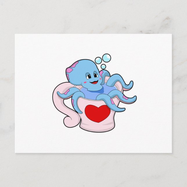Carte Postale Pieuvre avec Heart Cup.PNG (Devant)