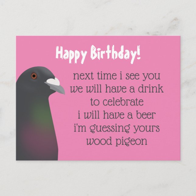 Carte postale Pigeon (Devant)