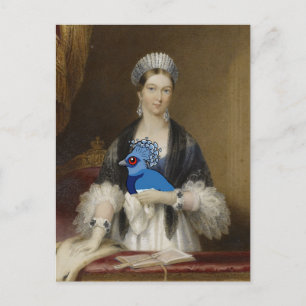 Carte Postale Pigeon couronné de la reine Victoria