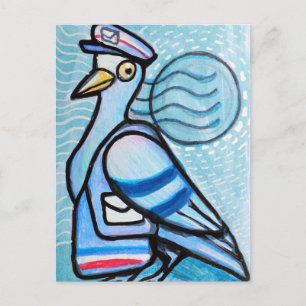 Carte Postale Pigeon Voyageur Humour Postal