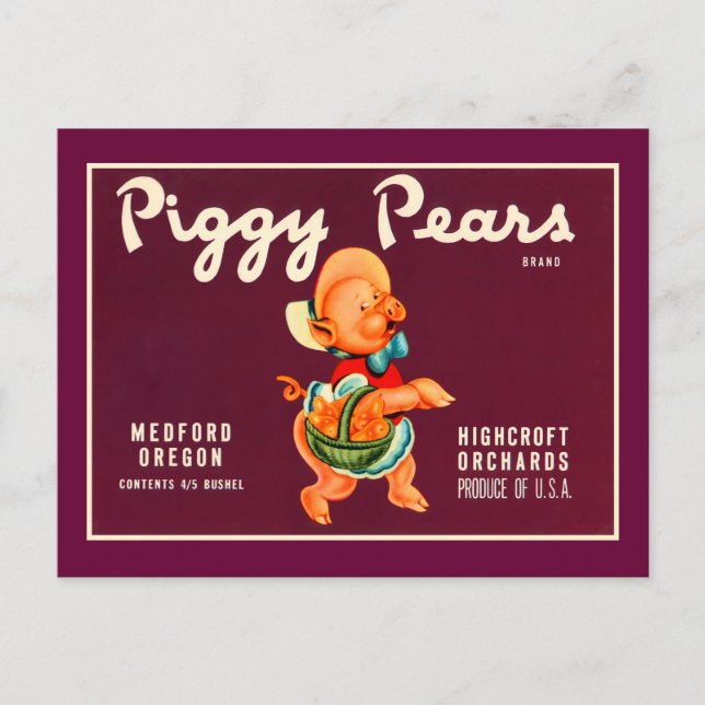 Carte Postale Piggy Pears (Devant)