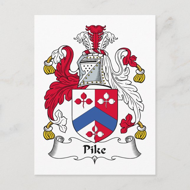 Carte Postale Pike Family Crest (Devant)