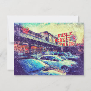 Carte Postale Pike Marker Centre Seattle Washington