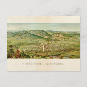 Carte Postale Pikes Peak, Colorado Springs, Colorado (1890)