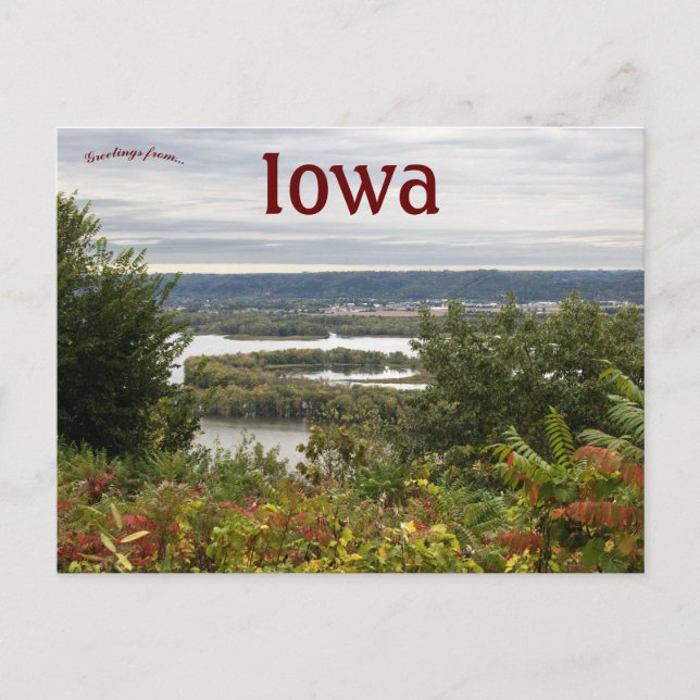 Carte Postale Pikes Peak Vue sur McGregor Iowa (Devant)