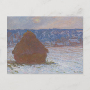 Carte Postale Pile de blé (Effet de neige, Jour couvert) (1890-9