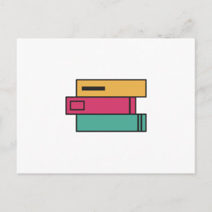 Carte Postale pile de livres