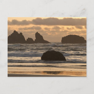 Carte Postale Pile de mer sur la plage de Bandon, Oregon