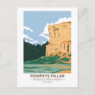 Carte Postale Pilier Pompeys Monument National Montana Vintage