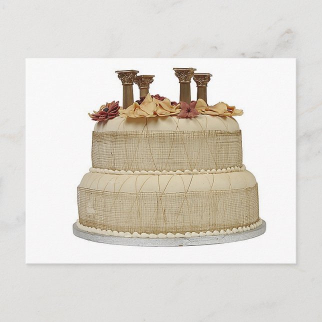Carte Postale Piliers de gâteaux mariages (Devant)