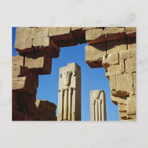 Carte Postale Piliers décorés de lotus stylisés