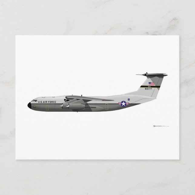Carte Postale Pilote de démarrage Lockheed C-141A (Devant)