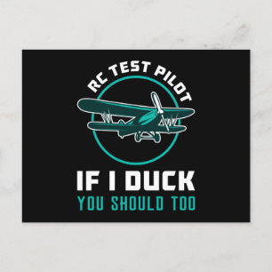 Carte Postale Pilote d'essai RC Si je canque, vous devriez trop 