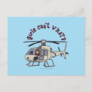 Carte Postale Pilote d'hélicoptère léger