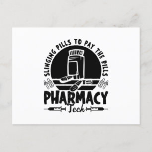 Carte Postale Pilules de façade Pharmacy Technicien Cadeau